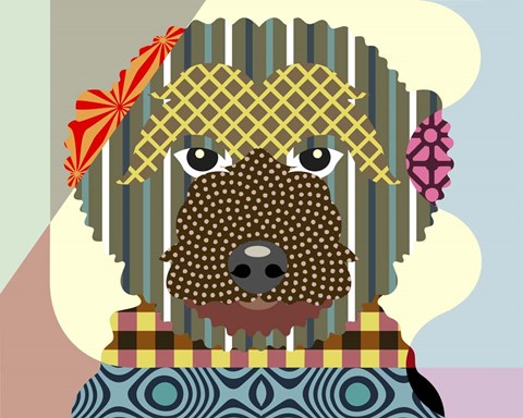 Framed Goldendoodle Print