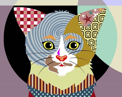 Framed Spectrum Cat Print