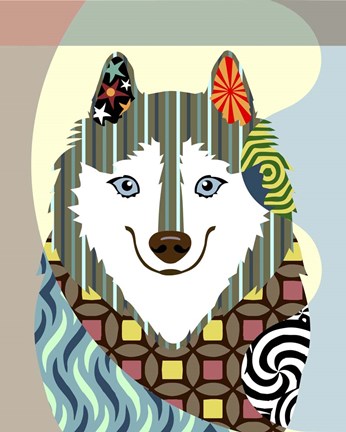 Framed American Eskimo Print