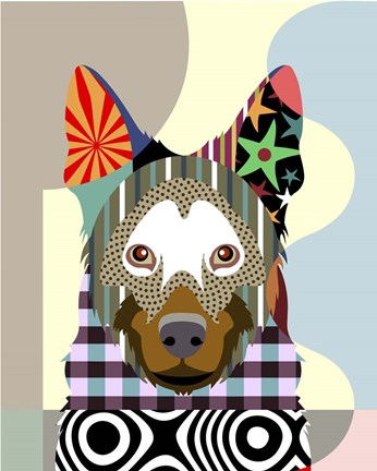 Framed Belgian Malinois Print