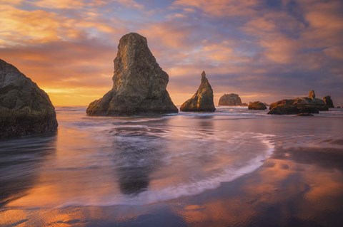 Framed Bandons New Year Eve Light Show Print