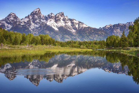 Framed Ripples in the Tetons Print