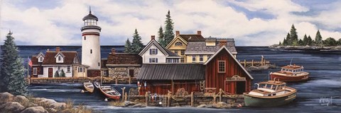 Framed Wide Harbor Print