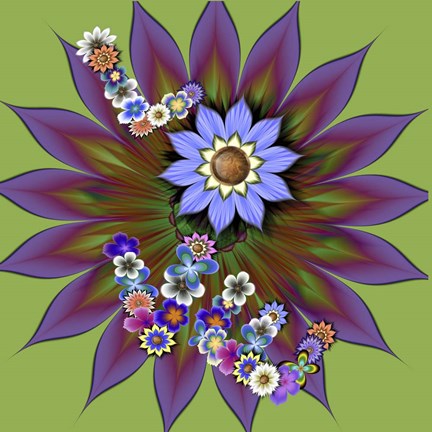 Framed Love Big Bloom Print