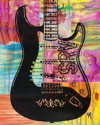 Framed SRV Guitar Print