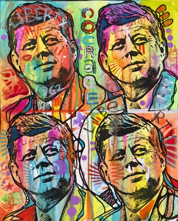 Framed JFK 4 up Print