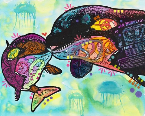 Framed Love as large as a whale Print