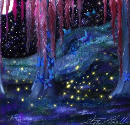 Framed Firefly Night Print