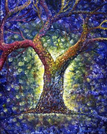 Framed Rainbow Tree Print