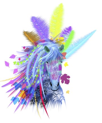 Framed Tribal Horse Head Print