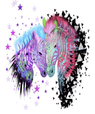 Framed Zebra Family Print