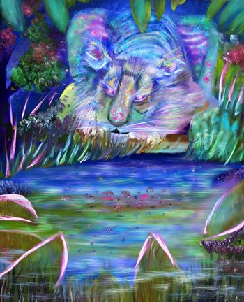 Framed Tiger In The Forest Print