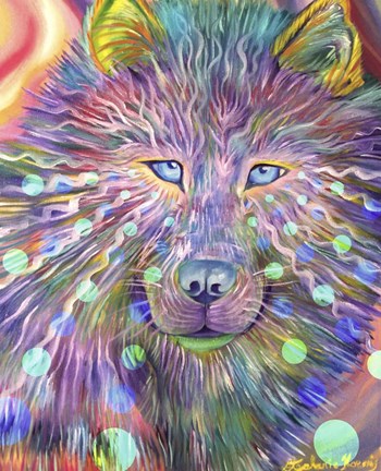 Framed Psychedelic Dog Print
