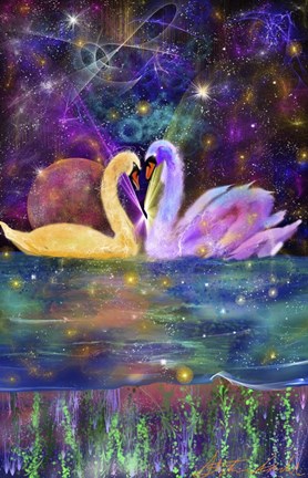 Framed Swan111 Print