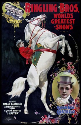 Framed Ringling Bros. World's Greatest Shows Print