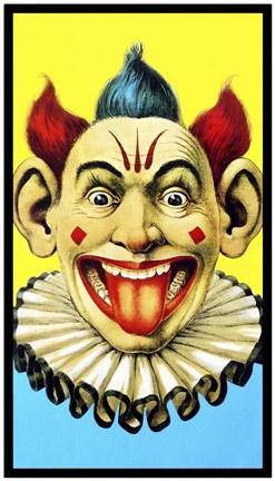 Framed Circus Clown Print