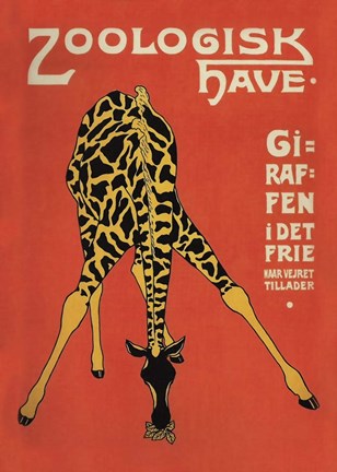 Framed Copenhagen Zoo Print