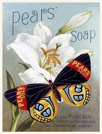 Framed Pears&#39; soap Print