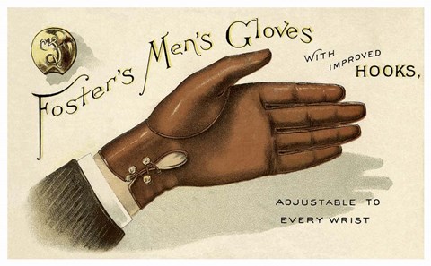Framed Foster's Men's Gloves Print