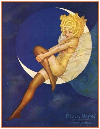 Framed Blue Moon Silk Stockings Print