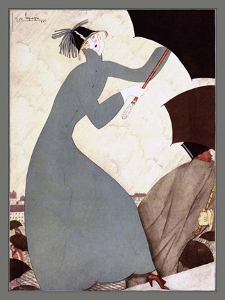 Framed Fashion Women 1921 Print