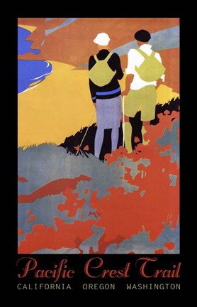 Framed Hiking Poster Print