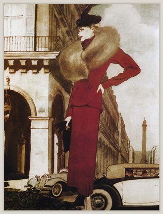 Framed L&#39;Autodynamique 1937 Print