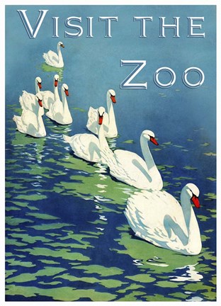 Framed Visit the Zoo Print