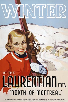 Framed Winter in the Laurentian Mts. Print