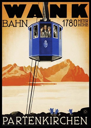 Framed Wank Bahn 1780 Print