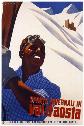 Framed Sports Invernali in Val D&#39;Aosta Print