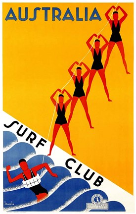 Framed Australia Surf Club Print