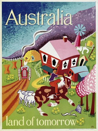 Framed Australia Land of Tomorrow Print