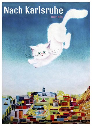 Framed Nach Karlsruhe Print