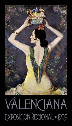 Framed Valenciana 1909 Print