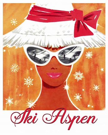 Framed Ski Aspen Print