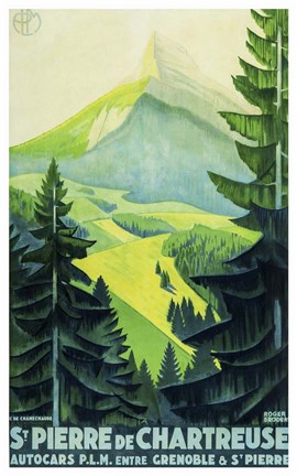 Framed St. Pierre de Chartreuse Print