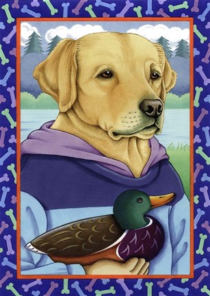 Framed Lab Duck Print