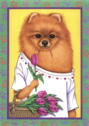 Framed Pom Basket Print