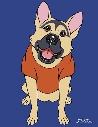 Framed German Shepherd Print