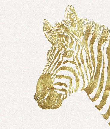 Framed Gilt Zebra Print