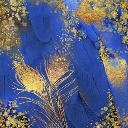 Framed Floral Feathers Print