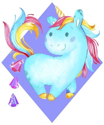 Framed Unicorns Poop Crystals II Print