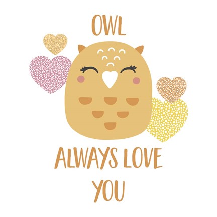 Framed Owl Always Love You Print
