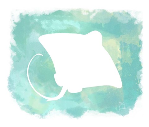 Framed Heart of the Sea Manta Ray Print