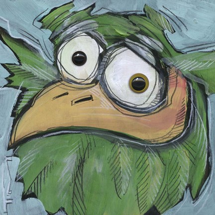 Framed Square Bird 6b Print