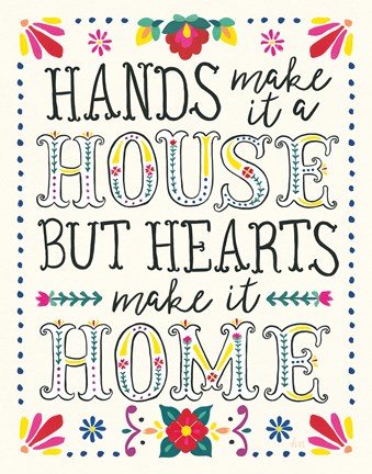 Framed Floral Fiesta White Inspiration II Print