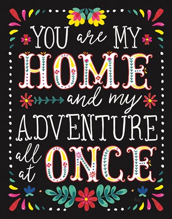 Framed Floral Fiesta Inspiration I Print