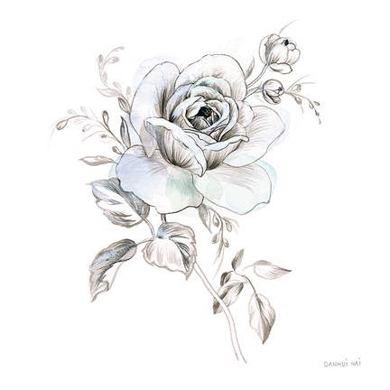 Framed Sketchbook Garden IX Print