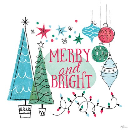 Framed Retro Christmas II v2 Print